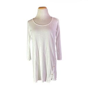 J. Jill Pure Jill Size M Asymmetric Button Tunic Cotton Blend Comfy and Classic